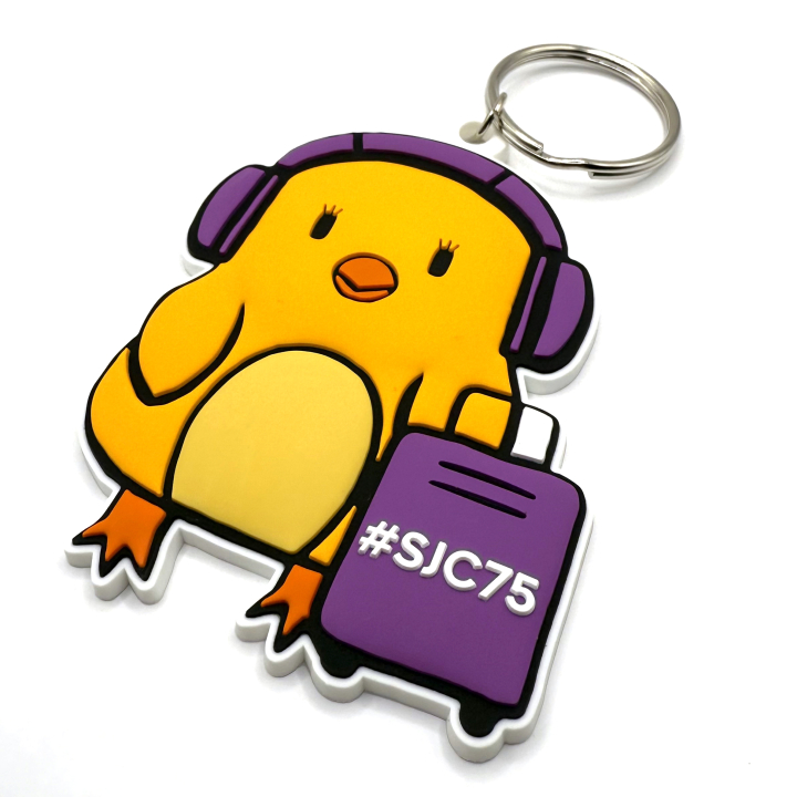 Custom PVC Keychains with 2D Raised Design