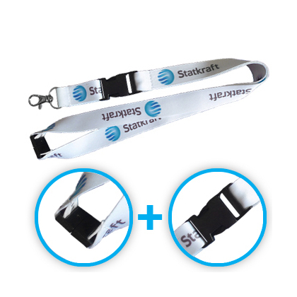 Full Colour Print Lanyards + safety break away and Plastic Buckle