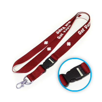 Custom Woven lanyard + Plastic Buckle