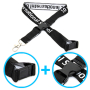 Custom woven lanyards with Safety Breakaway and Plastic Buckle