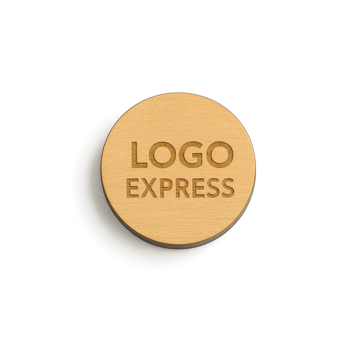 Express Wooden Tokens with Single-Sided Engraving