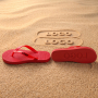 Custom Color Flip-Flops with an Engraved Sole Logo