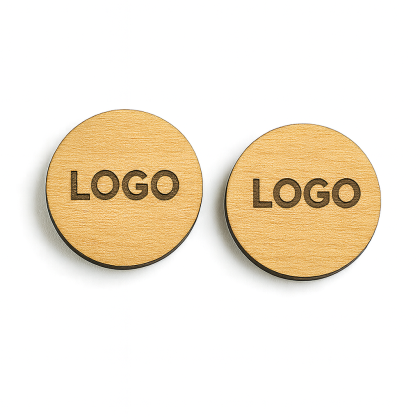 Custom Wooden Tokens with Double-Sided Laser Engraving