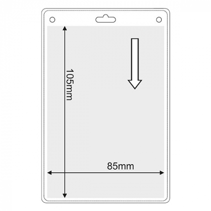 Vinyl badge holder 85 x 105mm